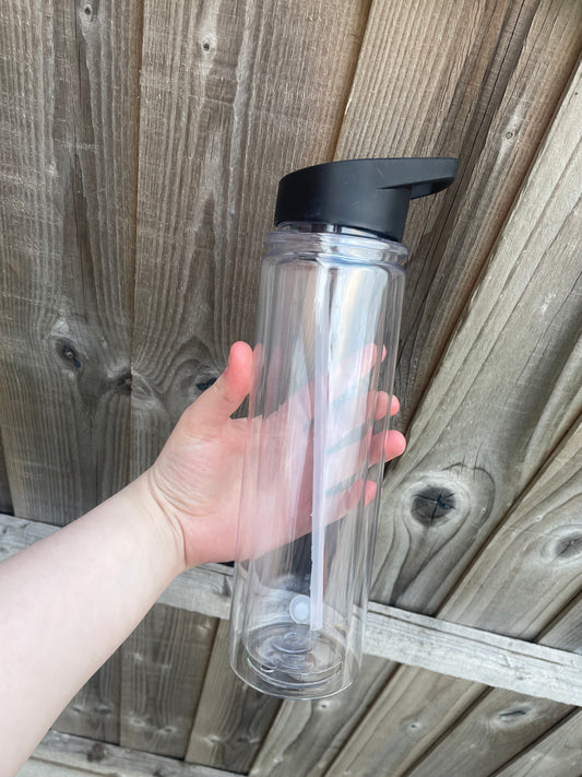 15oz Black snowglobe tumbler- plastic