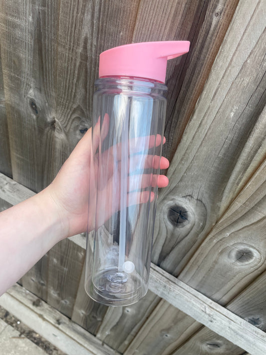 15oz pink snowglobe tumbler- plastic