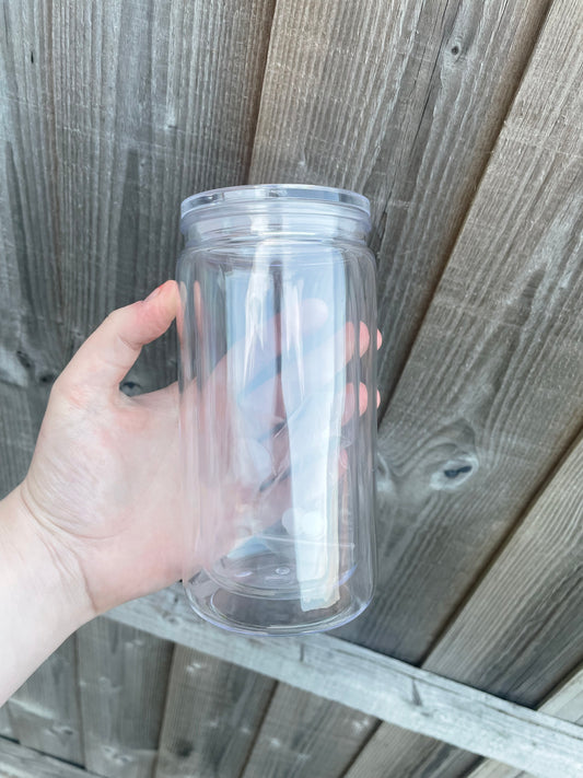 16oz plastic snowglobe can- Make your own