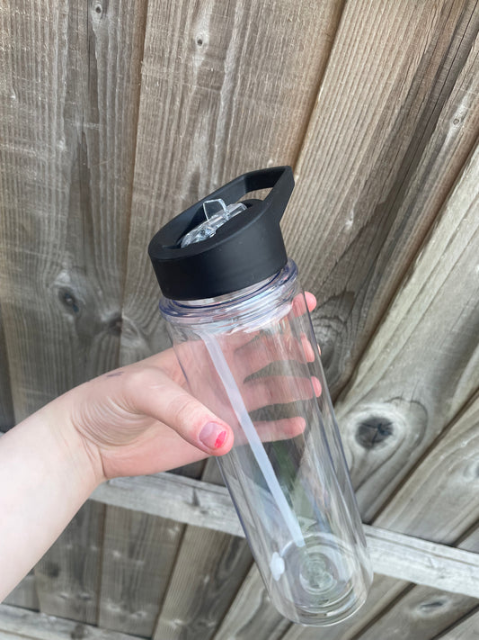 15oz Black snowglobe tumbler- plastic