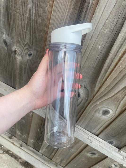 15oz white snowglobe tumbler- plastic